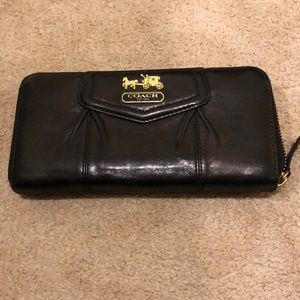 Coach Madison Leather Zip Around Wallet